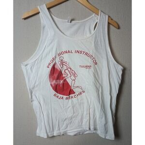 Fager Professional Instructor Scuba‎ Diving Tank Top Baja Beaches XXL Vtg 80s R